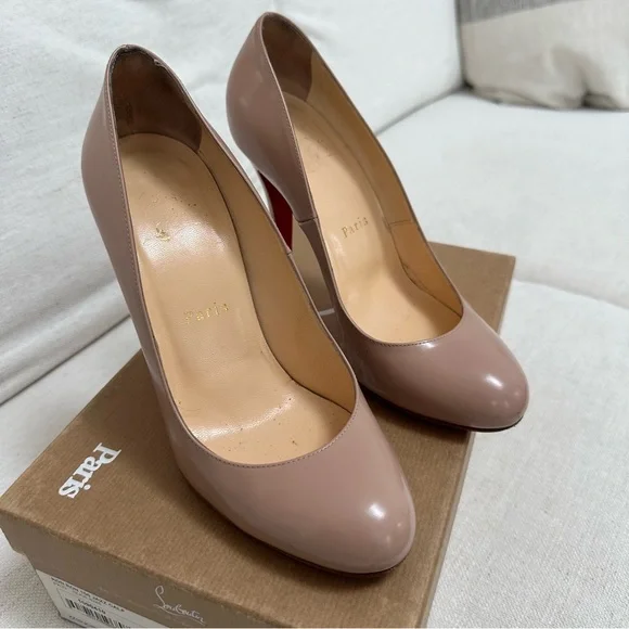 Christian Louboutin Nude Ron Ron 100 Pumps - Picture 3 of 8
